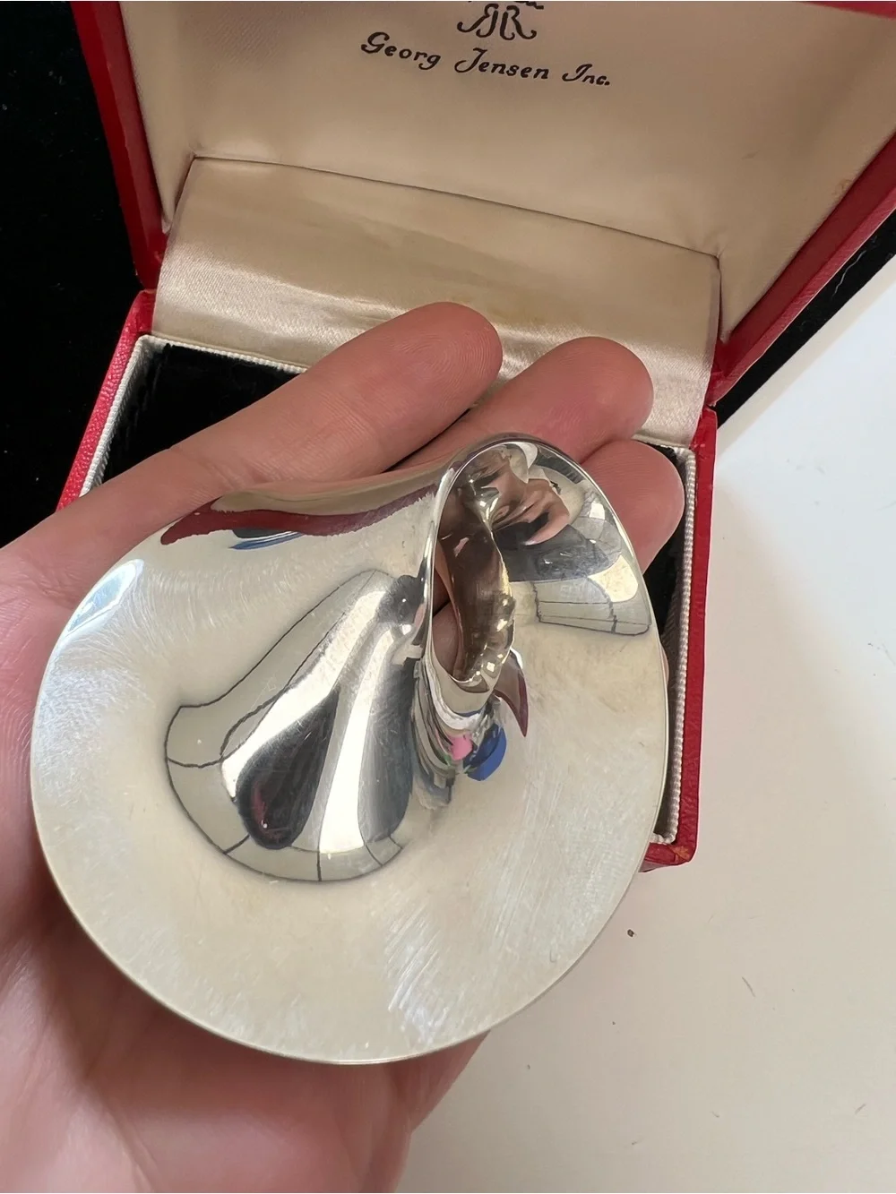 Georg Jensen Large Sterling Silver “MOBIUS” Brooch Pin Denmark